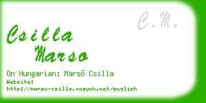 csilla marso business card